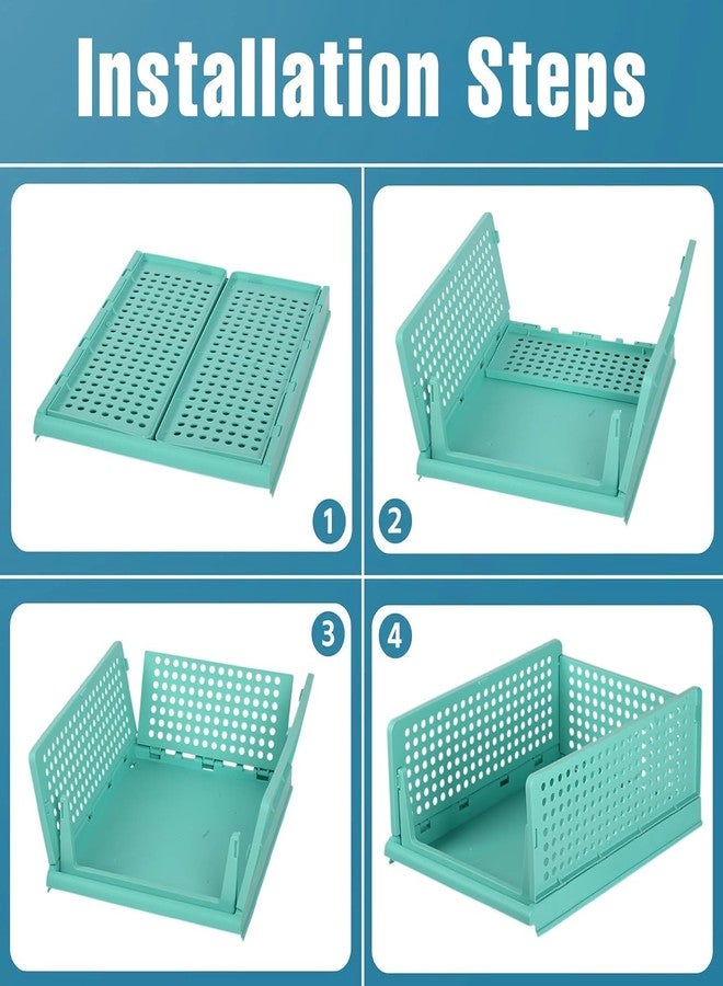 TEKCOOL منظم خزانة ملابس للتخزين من TEKCOOL | منظم ملابس | منظم خزانة | صندوق قابل للطي لتكديس القمصان | صندوق ملابس للخزانة | سلة تخزين للخزانة | عبوة من قطعة واحدة - Image 3